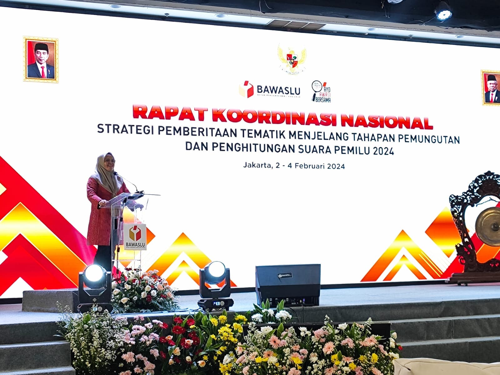 Pembukaan sekalian sambutan dari Lolly Suhenti S. Sos.I.,M.H Anggota Bawaslu RI