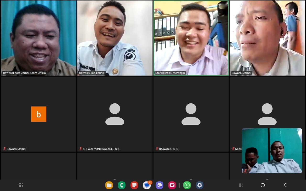 Zoom meeting bersama Kabupaten/Kota